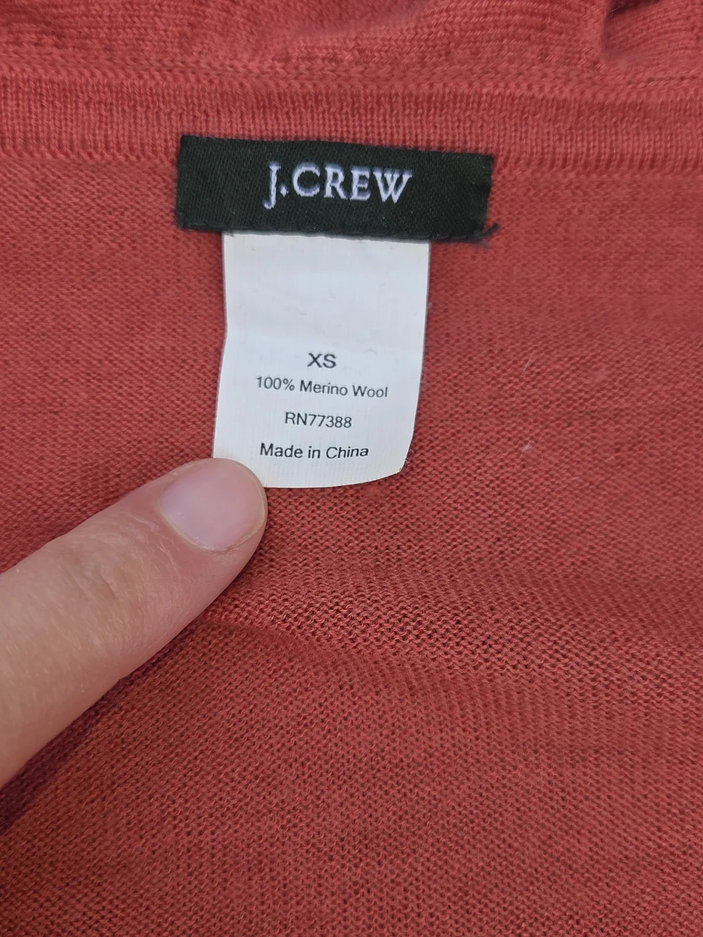 J. Crew Coral Merino Wool Ruffle Neck Sweater. XS.